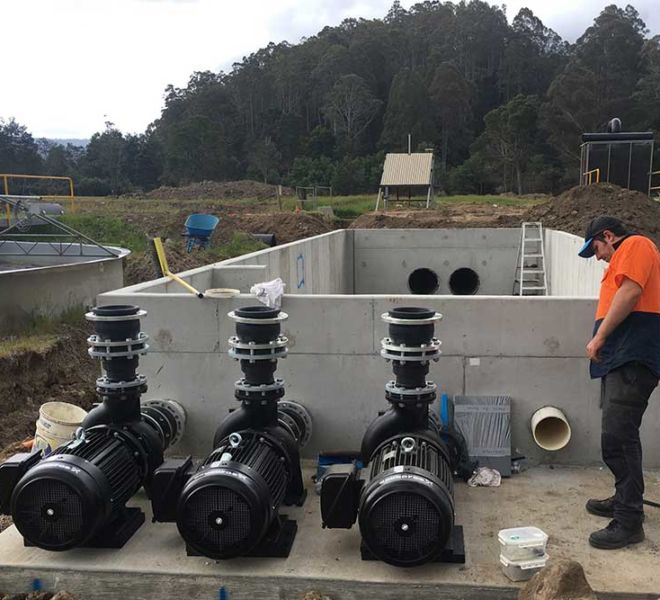 Huon Aquaculture Water Intake Filtration and Oxygen Injection Fresh