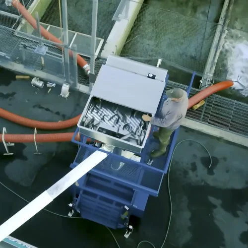 Aqua Life BioTrac belt grader dewatering top view