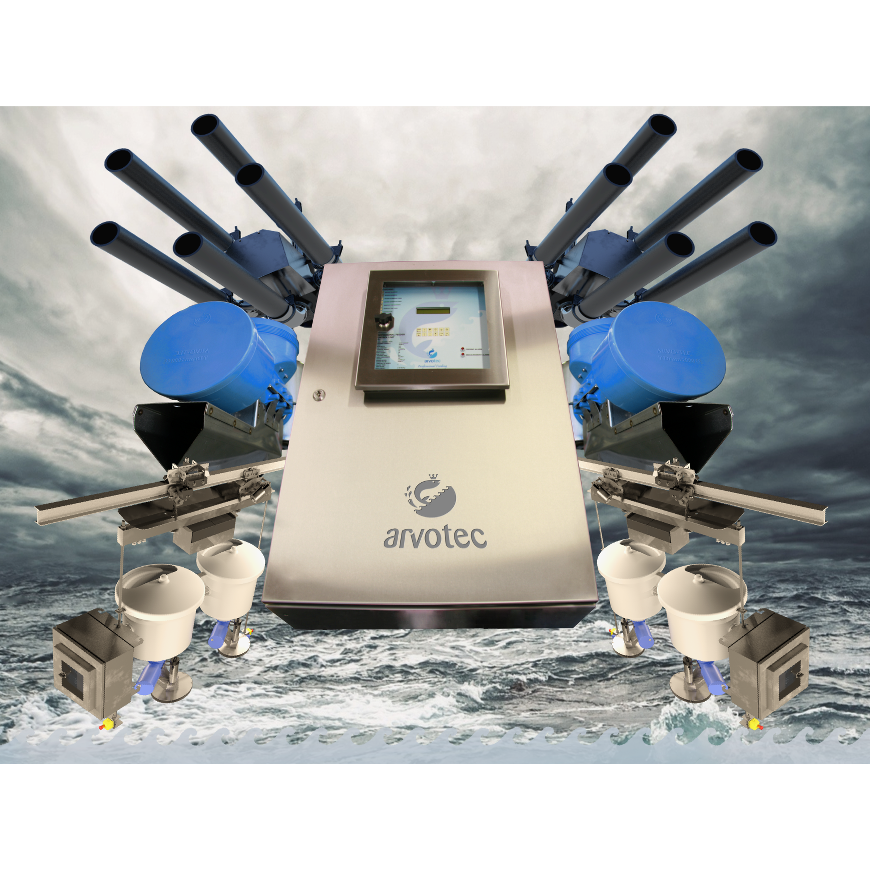 Arvo-Tec feeder system aquaculture automated feed solution